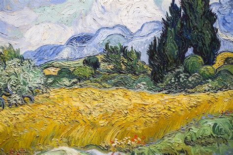 Wheat Field With Cypresses By Vincent Van Gogh Detail Flickr