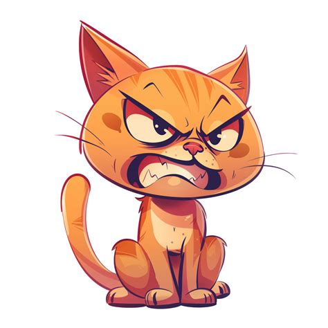 Angry cat cartoon illustration 42885983 PNG