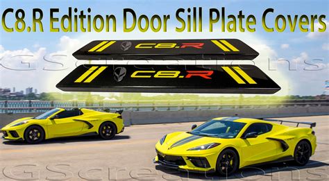 2020 C8 Corvette C8r Edition Door Sill Plate Covers Custom Painted Two