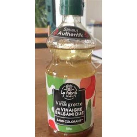 La fabrik à saveurs Sauce vinaigrette au vinaigre balsamique sans