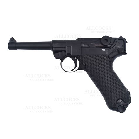 Umarex Legends Luger Po8 Co2 Air Pistol Blowback 45mm Bb In Black