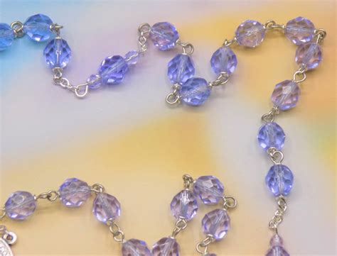 Czech Alexandrite Crystal Rosary Czech Alexandrite Faceted Crystal Beads Italian Miraculous