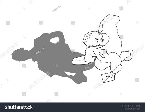 Person Black White Drawing Line Drawing Stock Illustration 2089618939 ...