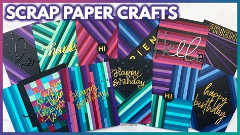 Scrap Paper Cards Paper Strip Card Ideas DIY Scrap Paper Crafts