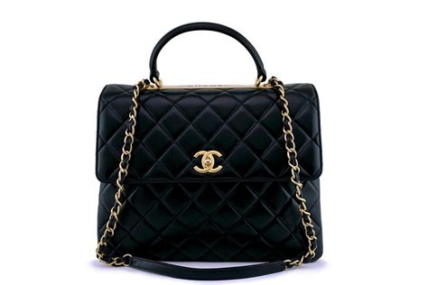 Chanel Black Large Trendy Cc Classic Handle Shoulder Flap Tote Bag