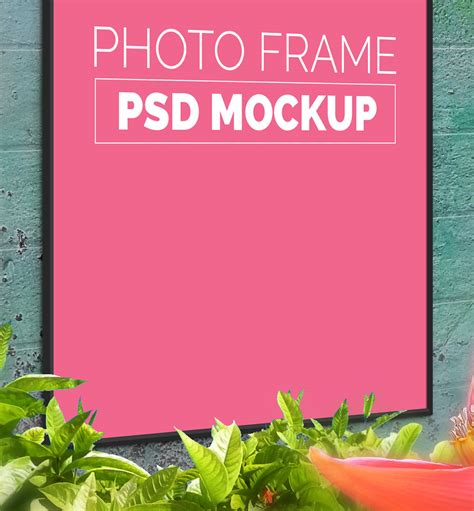 Wall Photo Poster Mockup PSD - Graphicsfuel