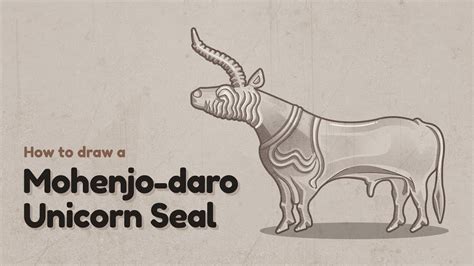 How To Draw A Mohenjo Daro Unicorn Seal Easy And Simple Drawing