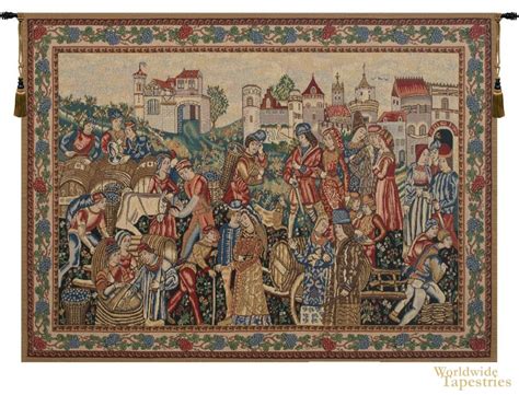 Wine Merchants Medieval Wall Tapestries Worldwide Tapestries