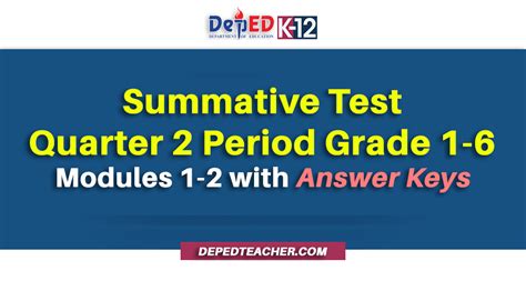 Deped Quarter Grade Summative Test All Subjects Nbkomputer