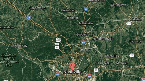 Printable Nashville Celebrity Homes Map