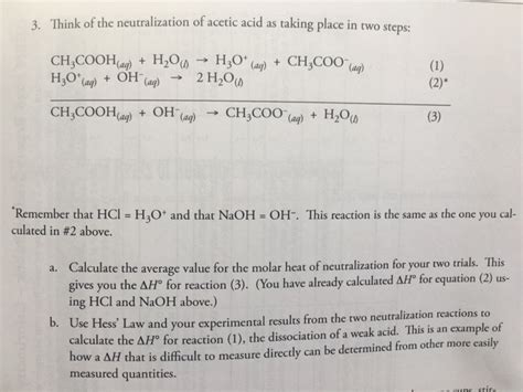 Think Of The Neutralization Of Acetic Acid As Taki... | Chegg.com