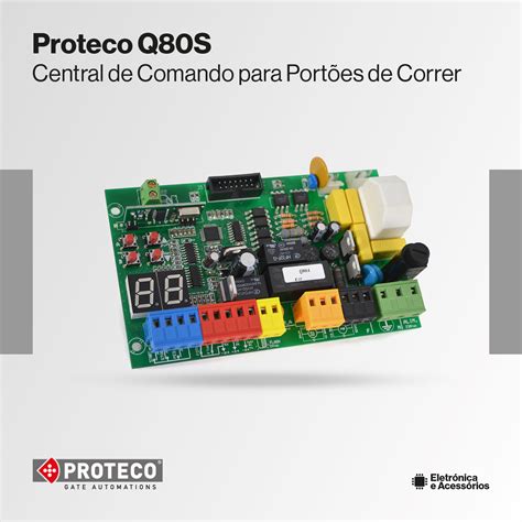 Proteco Q80S Central de Comando para Portões de Correr