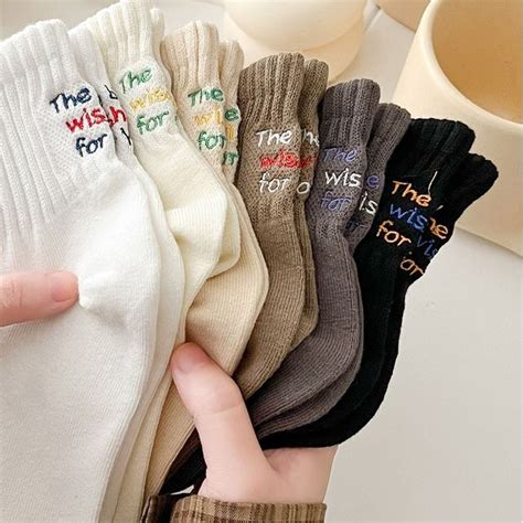 Mimiyu Lettering Socks Set Yesstyle