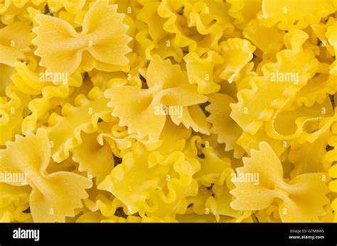 Uncooked Bow Tie Farfalle Pasta Pile Background Stock Photo Alamy