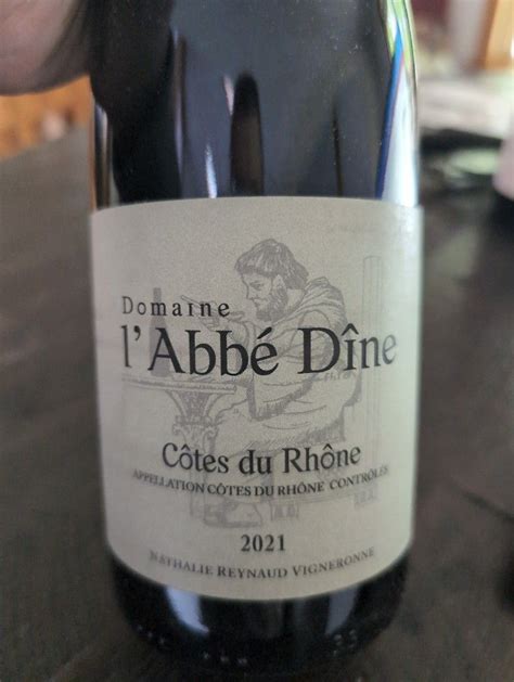 2021 Domaine L Abbé Dîne Côtes du Rhône France Rhône Southern Rhône