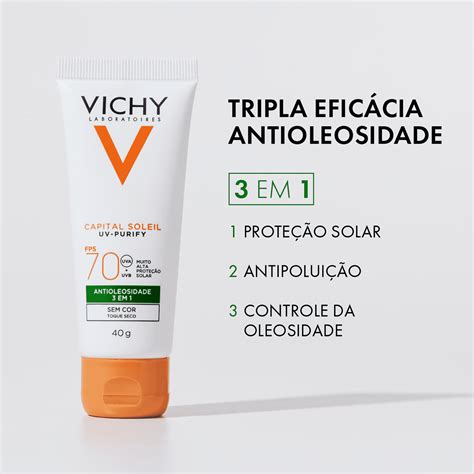 Protetor Solar Facial Vichy Purify Sem Cor Fps Beleza Na Web