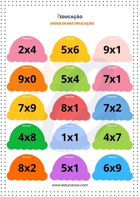 Jogo De Multiplicação Para Imprimir - Jogos de Multiplicação para Imprimir de Acordo com a BNCC