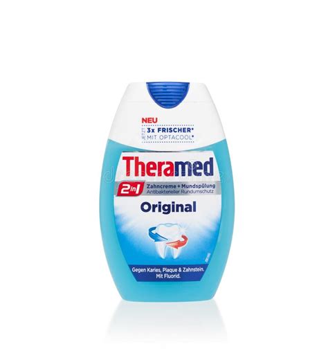 Theramed Original Toothpaste Gel Editorial Stock Image - Image of drop ...