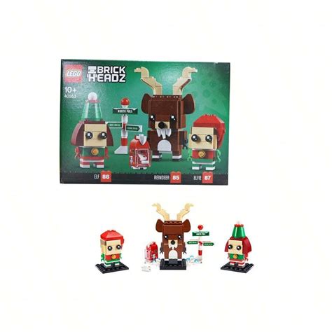 LEGO 40353 Brickheadz Reindeer Elf And Elfie Building Block Toy For