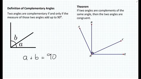 Complementary And Supplementary Angles Youtube