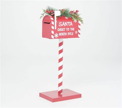 Santa Claus Letter Mailbox With Pine Berry Accent By Valerie Qvc