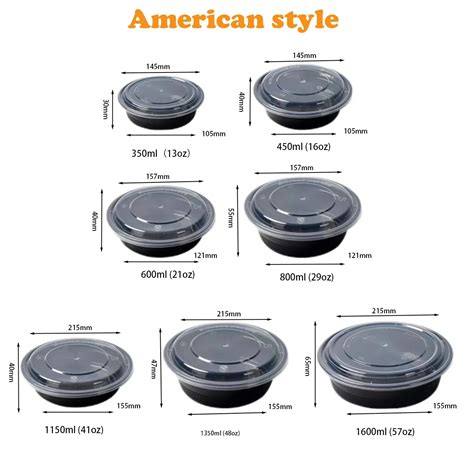 Oz American Round Lunch Box Disposable Plastic Food Container Buy