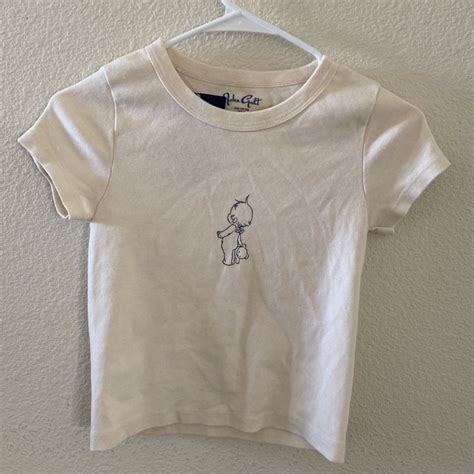 Brandy Melville Ashlyn Angel Baby And Teddy Bear Top Cropped Graphic