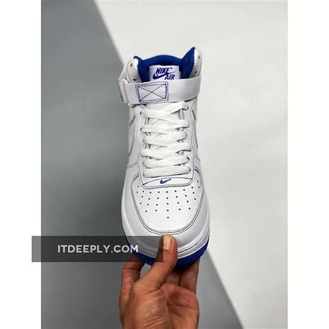 Nike Air Force 1 High White/Royal Blue CV1753-101 / royal blue nike air ...