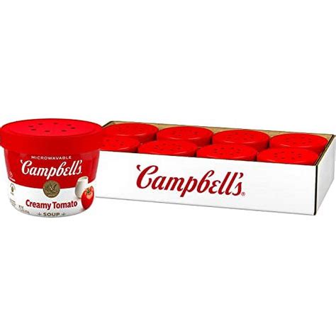 Campbell S Creamy Tomato Soup 15 4 Oz Microwavable Bowl Case Of 8