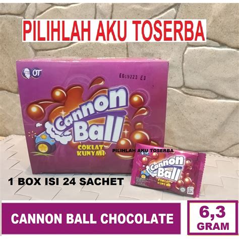 Jual Cannon Ball Coklat Kunyah Isi Sachet Harga Box