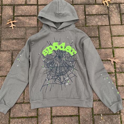 Og Grey Sp5der Hoodie Dm For Free Shipping And Depop