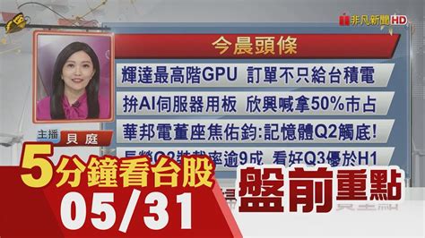 美股漲跌互見 聚焦債限國會表決輝達多元下單 英特爾恐瓜分台積電訂單長榮q2裝載率逾9成 估q3優h1大摩利多已反應 看淡pc半導體h2