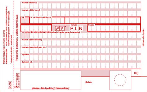 Polecenie Przelewu Wp Ata Got Wkowa K Drukarnia Sieradzki