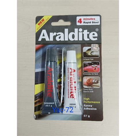 Araldite 4minutes Rapid Steel High Performance Epoxy Adhesive 2 X 15ml