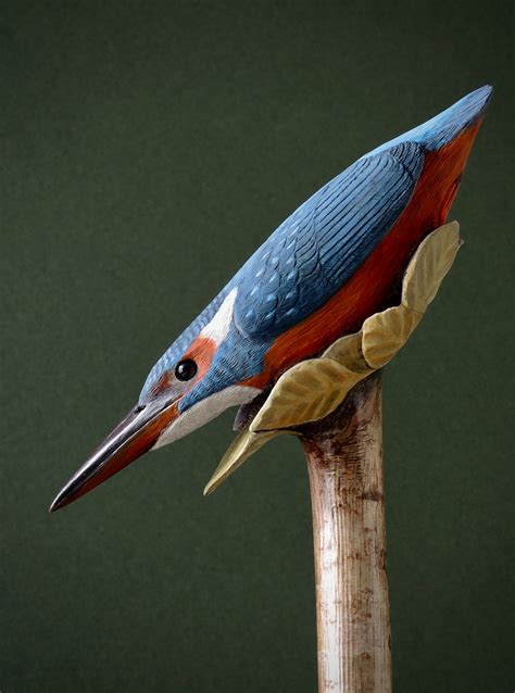 Kingfisher Walking Stick By Raif Killips