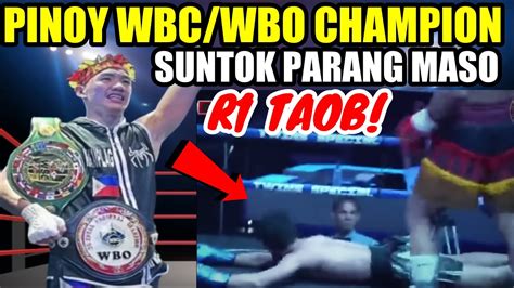 Pinoy Na Wbc Wbo Champion W Kos Tulog Ang Kalaban Sa Round