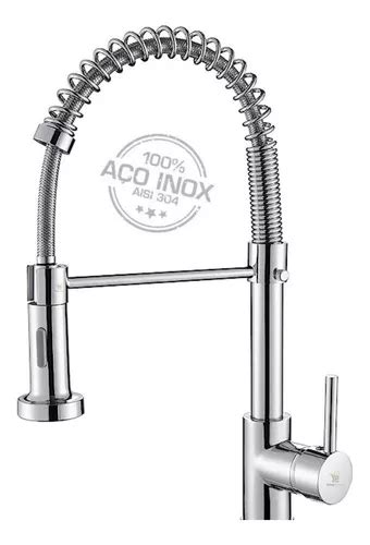 Grifo De Cocina Flexible De Acero Inoxidable Gourmet Monocrom Tico