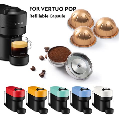 For Nespresso Vertuo POP Refillable Coffee Capsule Vertuoline Reusable