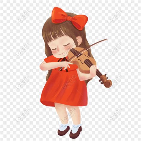 Anime Girl Playing Violin Drawing