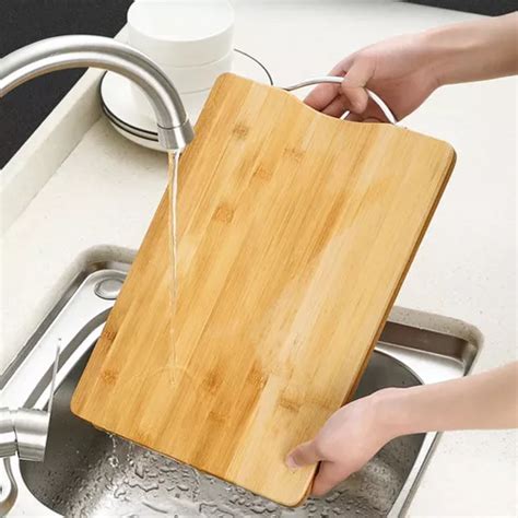 Tabla De Cocina Para Picar Y Cortar Alimentos Bambu X Cm Mercadolibre