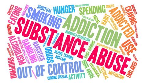 Substance Abuse Word Cloud stock vector. Illustration of addicted ...