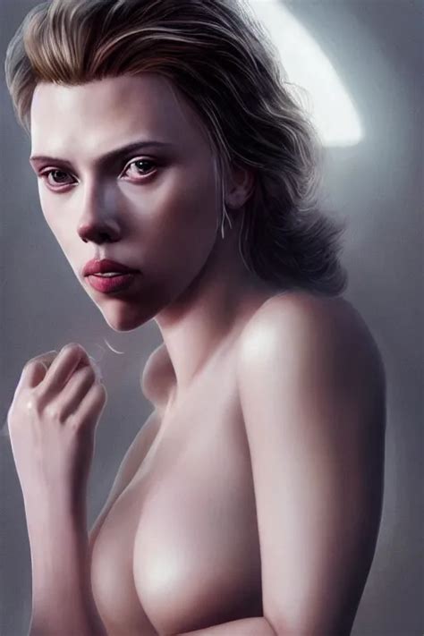 A Fancy Portrait Of Scarlett Johansson With Scars On Stable Diffusion