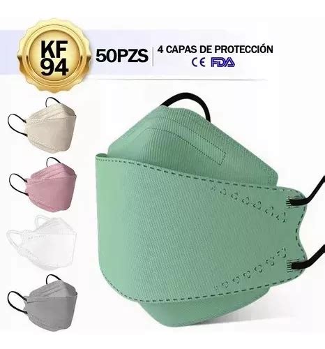 Cubrebocas Kf94 Mascarilla De Protección 50 Pzs Meses sin interés