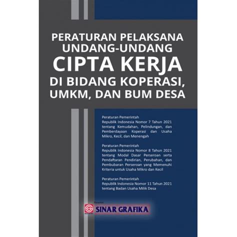 Jual Original PERATURAN PELAKSANA UU CIPTA KERJA DI BIDANG KOPERASI