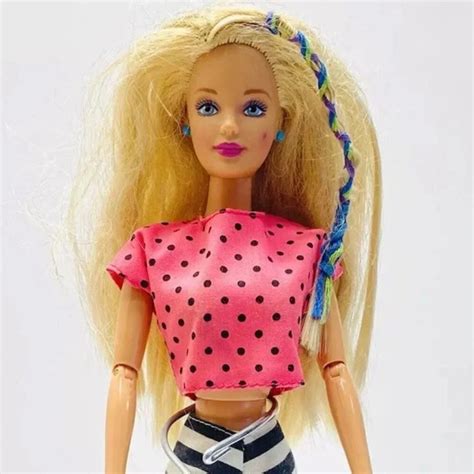 Mattel Toys Mattel Barbie Doll Blonde Hair Articulated Elbows Knees 2 Piece Outfit 2 Tall