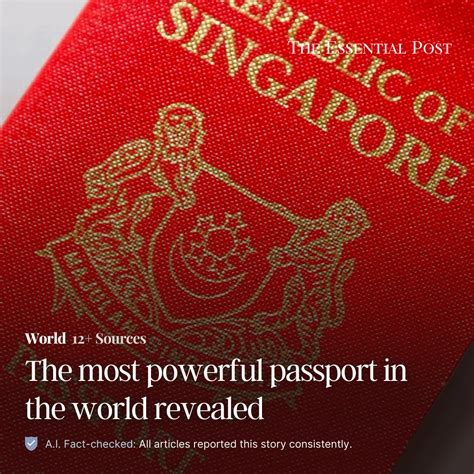 The most powerful passport in the world revealed : r/essentialpost