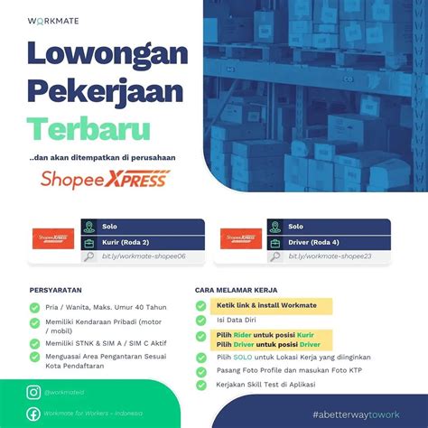 Lowongan Kerja Kurir Perusahaan Shopee Xpress Di Solo INFO LOKER SOLO