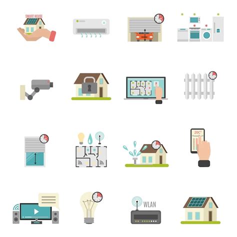 Premium Vector Smart House Icons Set