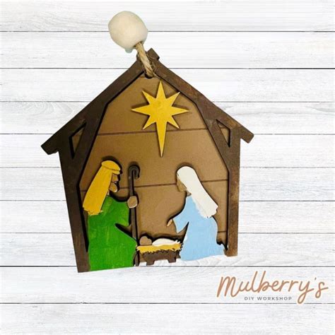 Nativity Scene Ornament – Mulberry's DIY Workshop