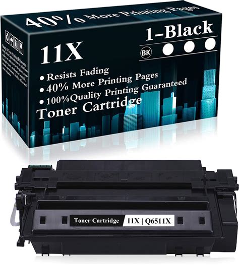 1 Pack 11x Q6511x Black Compatible Toner Cartridge Replacement For Hp Laserjet